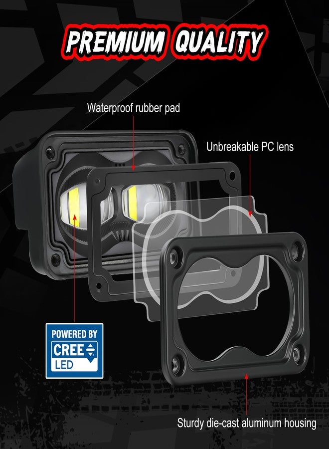 Auto Power Plus SAE LED Fog Light DOT Approved Driving Light Pods 3 Inch LED Pods Off Road Cube Lights 2PCS Street Legal Bumper Backup Fog Lights For Truck Pickup Motorcycle ATV UTV Boat - Image 2