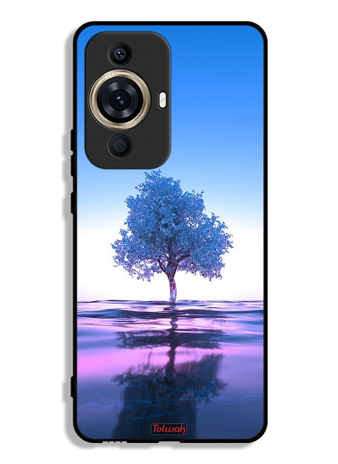 Tolwak Huawei nova 11 Pro Protective Case Cover Tree Neon Body Of Water Reflection Digital Art  - Image 1