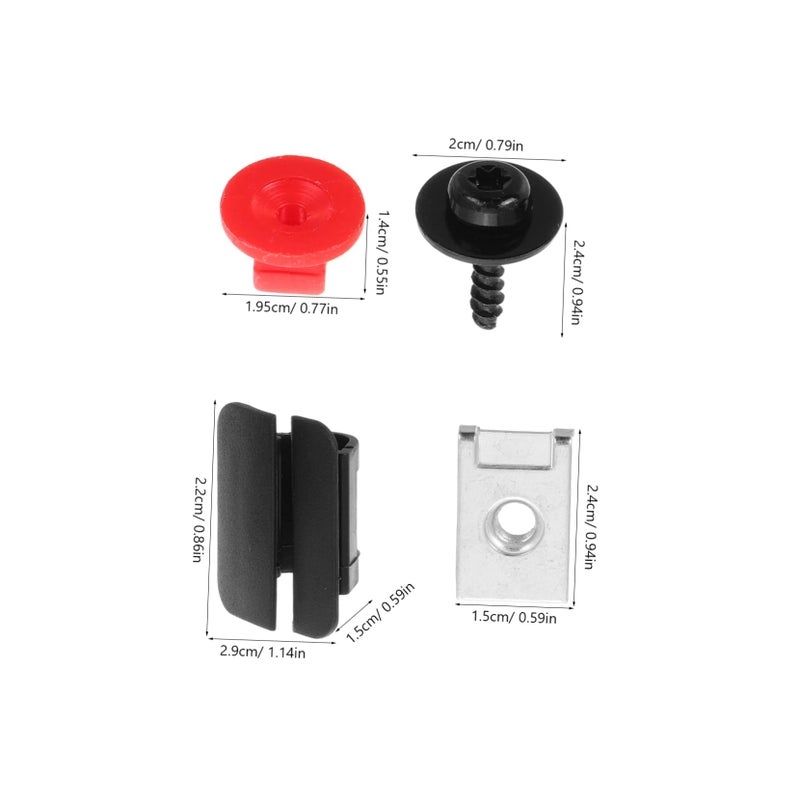 Universal Car Engine Splash Shield Installation Kit with Screws Bolts Clips and Retainer Nuts - Image 3