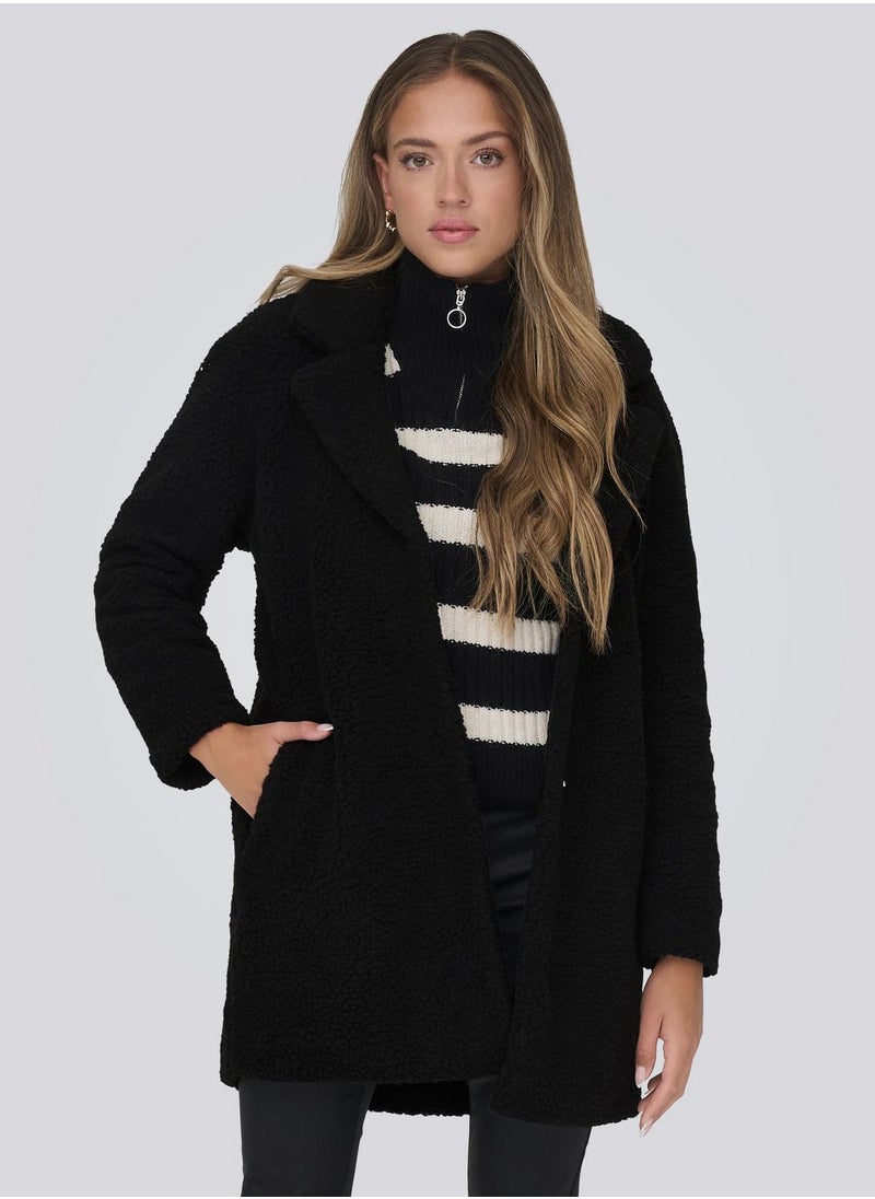 ONLY - Fur Longline Coat - Image 1