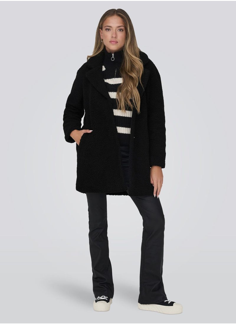 ONLY - Fur Longline Coat - Image 1