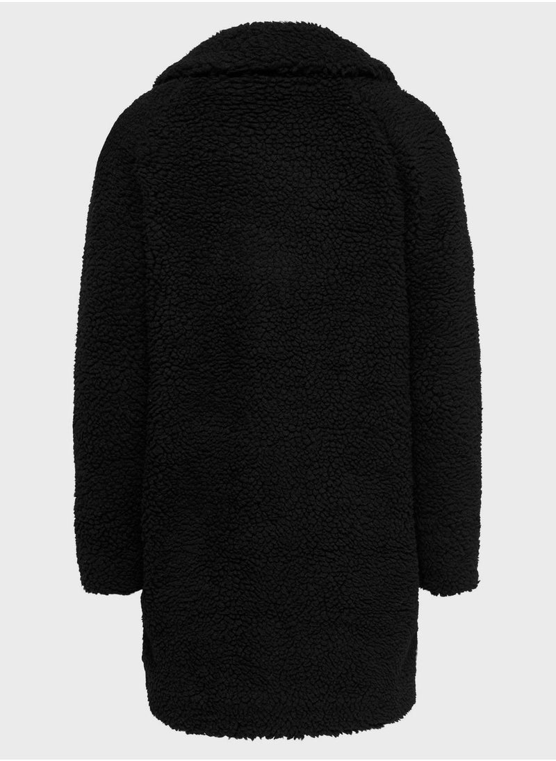 ONLY - Fur Longline Coat - Image 1