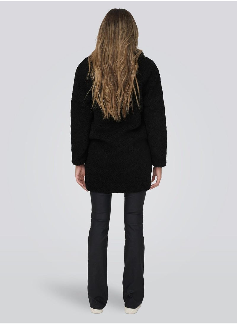 ONLY - Fur Longline Coat - Image 1