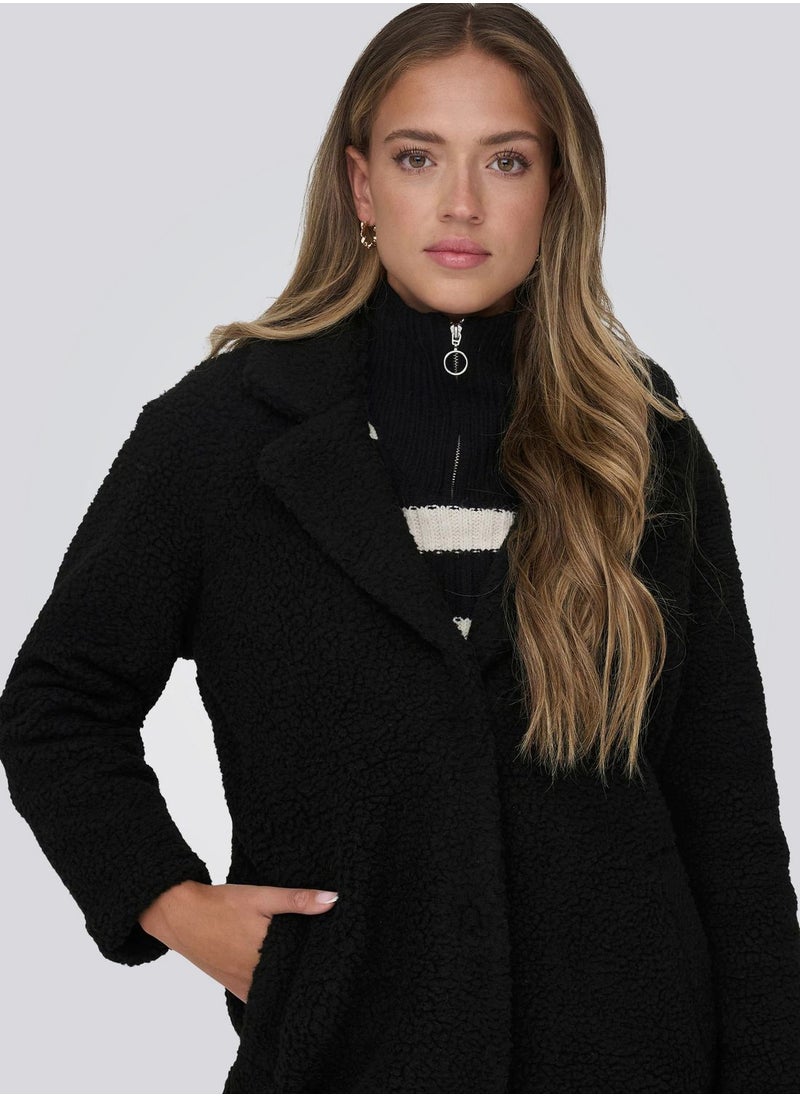 ONLY - Fur Longline Coat - Image 1