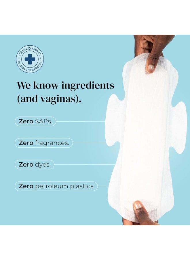Mooncup Maxi Night+Flow Ultra Soft Organic Cotton Pads With Wings Extra Long 10 Pads - Image 3