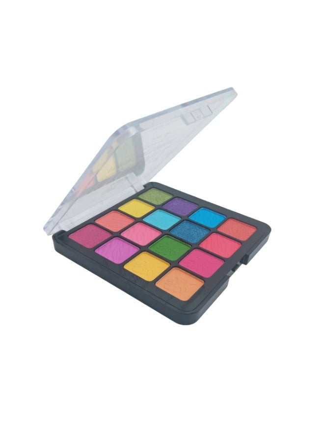 LIFE touch Ultimate Bright Eyeshadow Palette - 16 Highly Pigmented Colors, Long-Lasting Finish - Image 2
