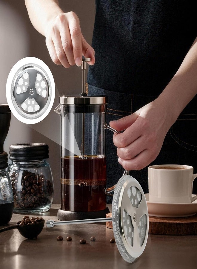 AUUTI 9-Piece French Press Filter Replacements Set - Stainless Steel Plunger and Screens for 34oz/3.75in Press, Includes Spiral and Cross Disk - Image 5