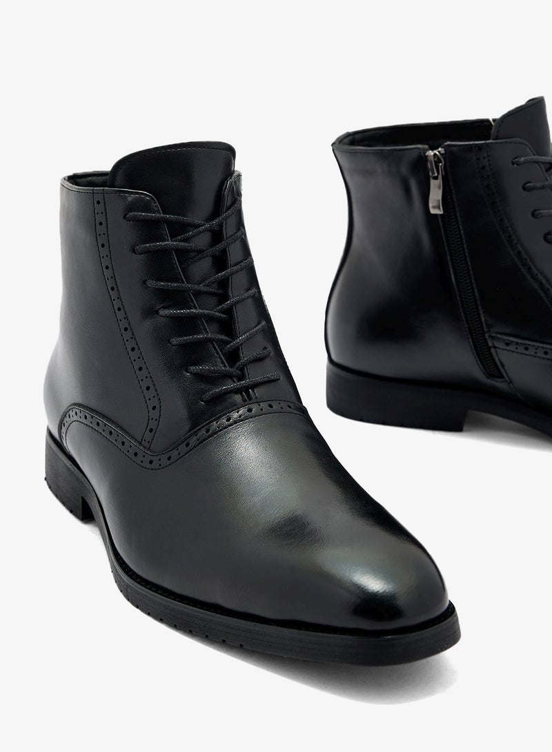 Robert Wood Formal Oxford Boots Classic Leather Dress Shoes for Men Women Everyday Wear Office Work Outdoor Use - Image 4