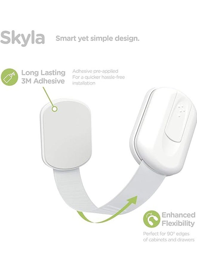 Skyla Homes SKYLA HOMES Baby Locks (8-Pack) Child Safety Cabinet Proofing - Safe Quick and Easy 3M Adhesive Cabinet Drawer Door Latches No Screws & Magnets Multi-Purpose for Furniture Kitchen Ovens Toilet Seats  - Image 5
