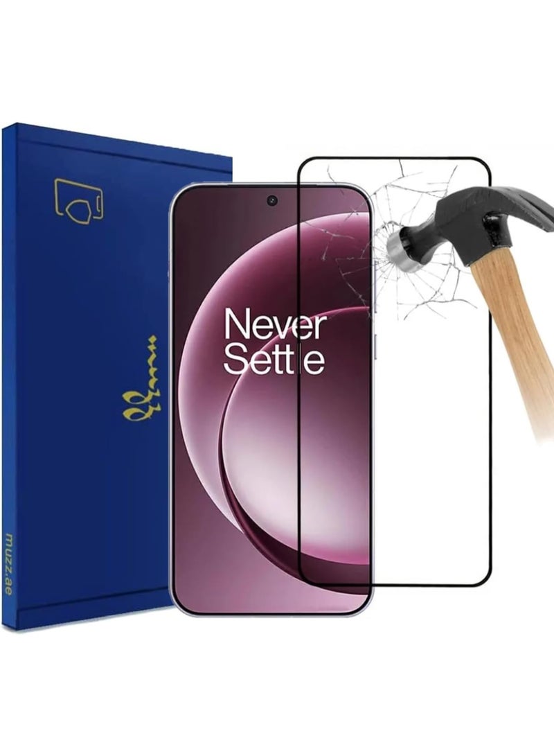 Muzz Premium Tempered Glass Screen Protector for OnePlus 15 5G HD Clear Edge to Edge Coverage  Easy Installation 1 Pack