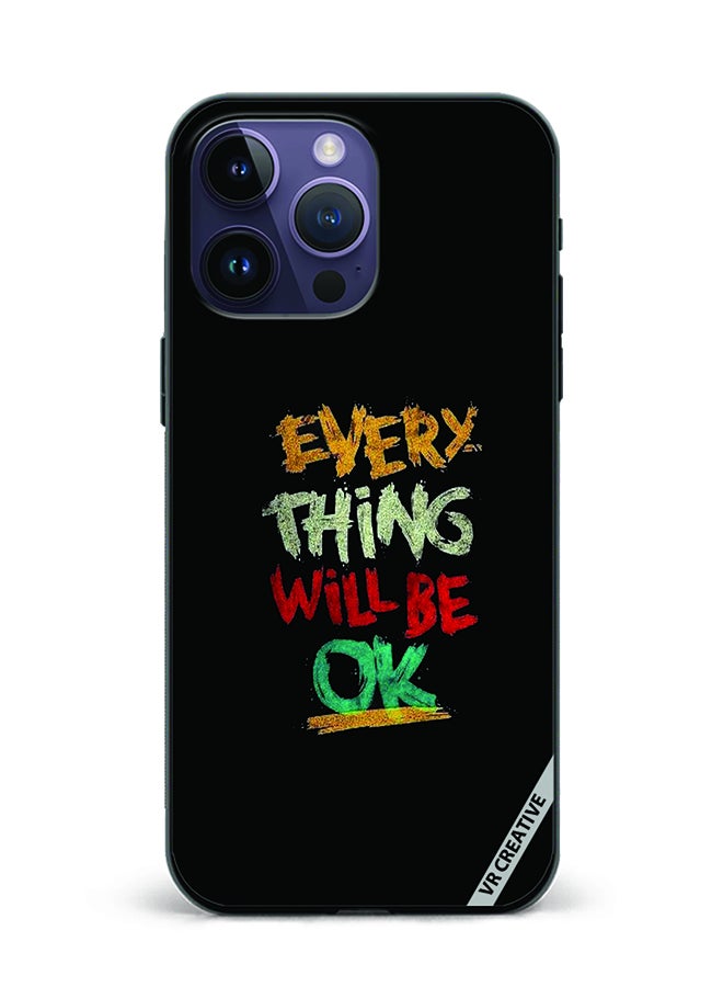 VR CREATIVE Protective Case Cover For Apple iPhone 15 Pro Everything Will Be Ok Design Multicolour - Image 1