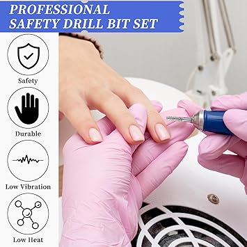 Jeffdad 10pcs Nail Drill Bits Set Professional Nails Diamond Bits Russian Cuticle Remover Bits Kit for Acrylic Gel Nails Home Salon Nail - Image 3