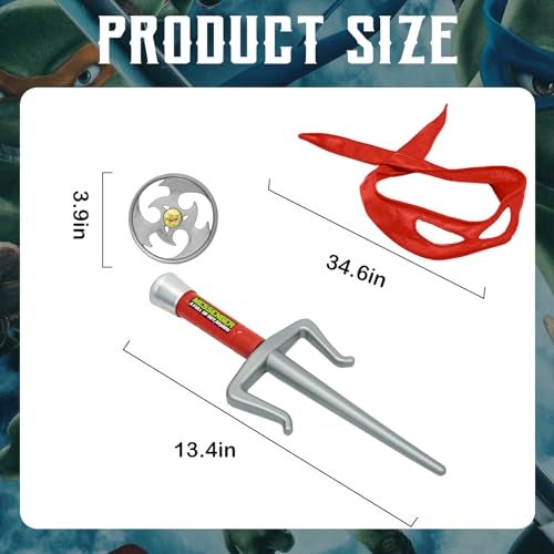 Avazera Superhero Turtle Cosplay Costume props Kid Turtle toys for birthday parties Halloween Christmas gifts (Red turtle) - Image 2