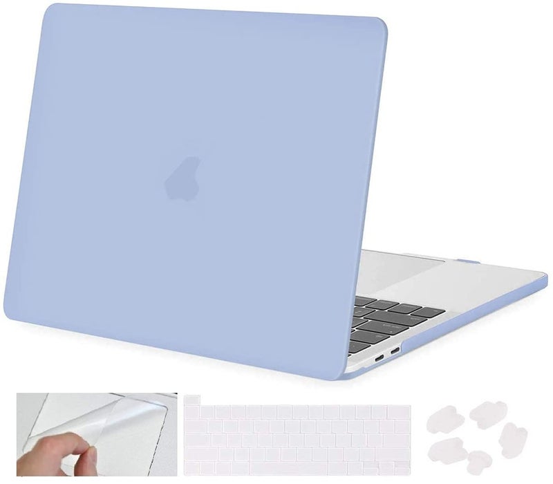 Moca Hard Shell Case Cover for M1 MacBook Air 13 inch [2022, 2021-2018 Release] M1 A2337 A2179 A1932 with Retina Display Touch id MacBook Air Shell Case Cover (Serenity Blue) - Image 1