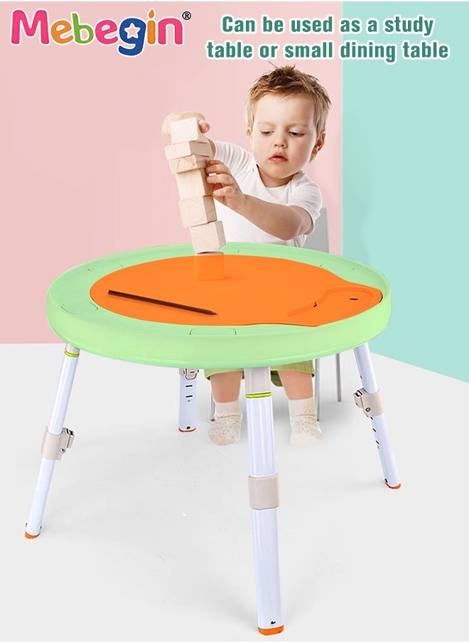 MEBEGIN - 3 in 1 Baby Activity Center Equipped with Footstep Music Pad and Keyboard, Multi-functional Baby Chair with Removable Toy Tray, Activity Jumper and Bouncer for Babies' Early Education, Height Adjustable and 360 Degree Swivel Seat - Image 1