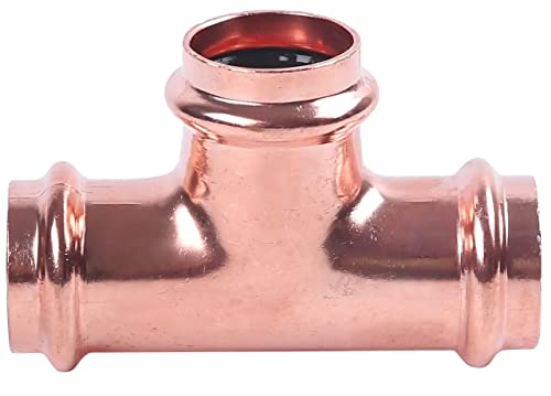 EZ-FLUID EZFLUID 112 Copper Press Tee FittingNo Lead Pro Press Copper Pressure Press 3 Way Tee FittingsPro Type Pipe Fitting ConnectionResidentialCommercial Plumbing1 - Image 3
