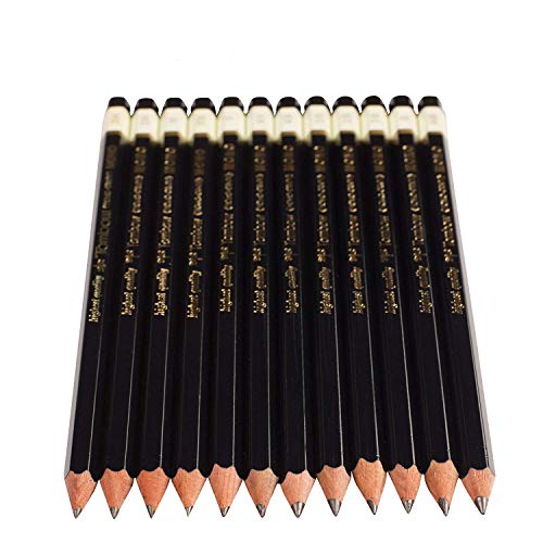 Tombow MONO Drawing Pencil (6B, 5B, 4B, 3B, 2B, B, HB, F, H, 2H, 3H, 4H) -12 Assorted Pencils (MONO With Free MONO KNOCK Eraser) - Image 5