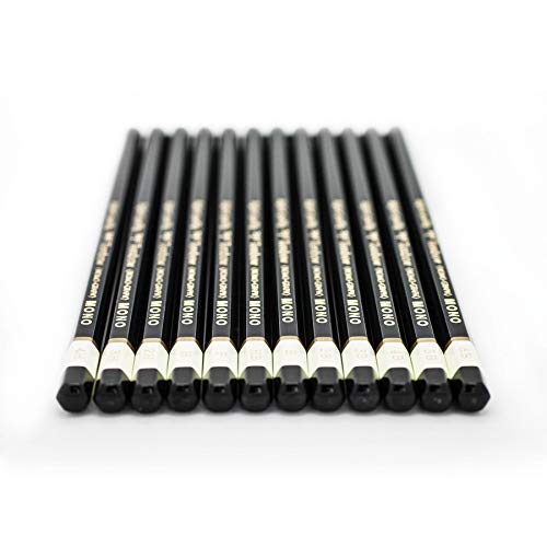 Tombow MONO Drawing Pencil (6B, 5B, 4B, 3B, 2B, B, HB, F, H, 2H, 3H, 4H) -12 Assorted Pencils (MONO With Free MONO KNOCK Eraser) - Image 3