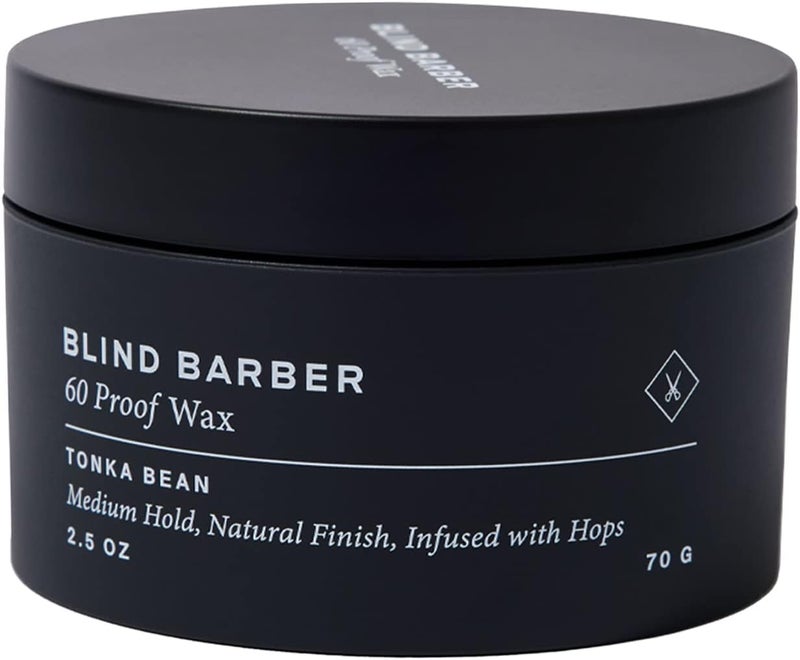 Blind Barber 60 Proof Hair Wax with Tonka Bean - Medium Hold and Natural Finish (70g) - Image 1