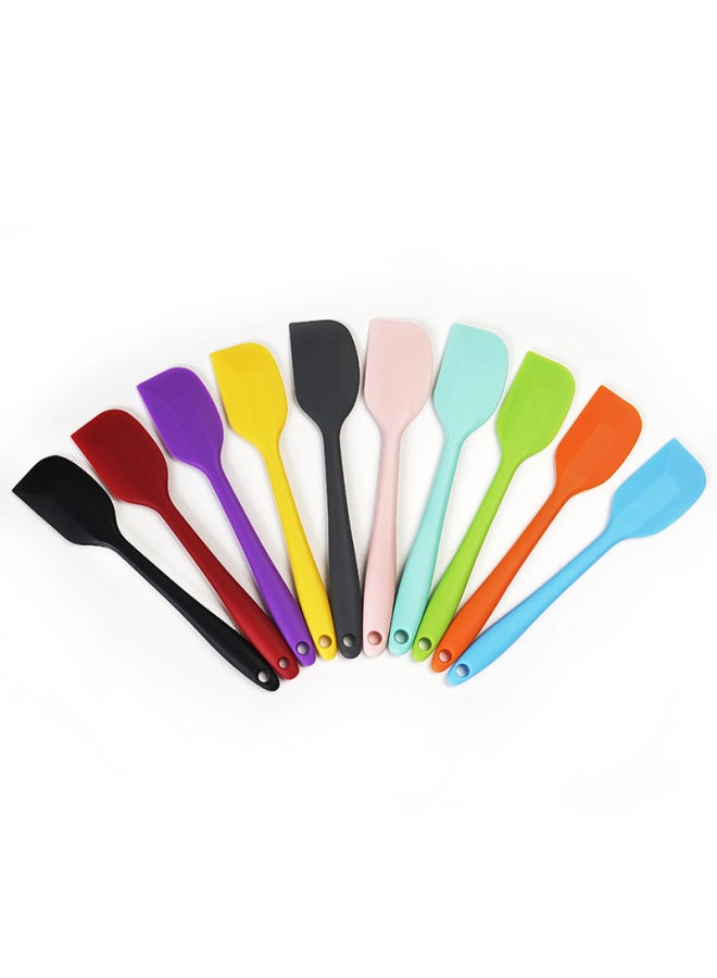 Mini Silicone Scraper Kitchen Baking Tools Cake Spatula Food Grade High Temperature Resistant Integrated Cream Scraper-Color:Blue-Specifications:~ 35g(opp Bag) - Image 1