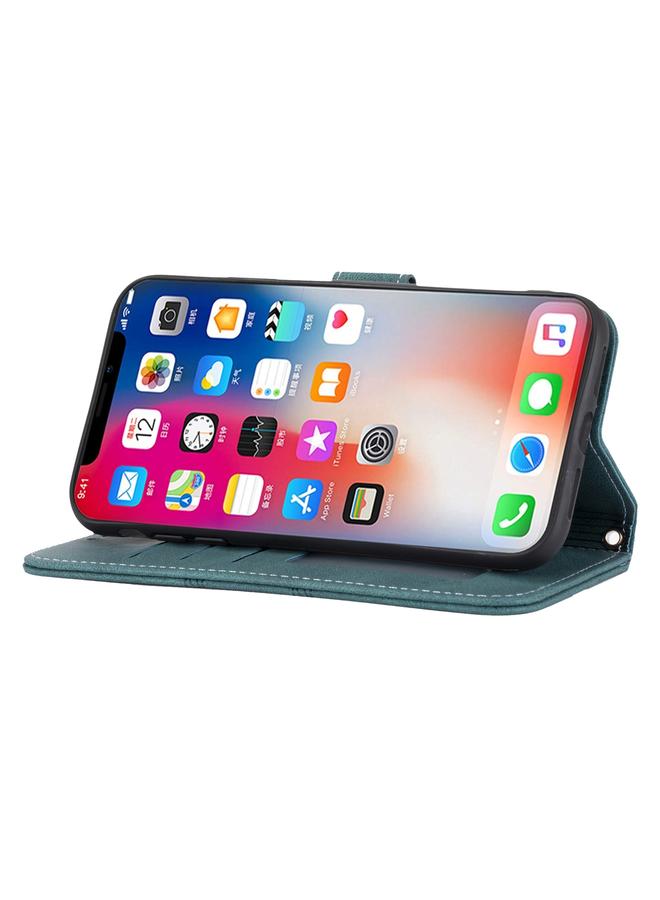 S-TOP Case For iPhone XR Embossed Striped Magnetic Buckle PU + TPU Horizontal Flip Leather Case with Holder & Card Slot & Wallet & Photo Frame & Sling - Image 5