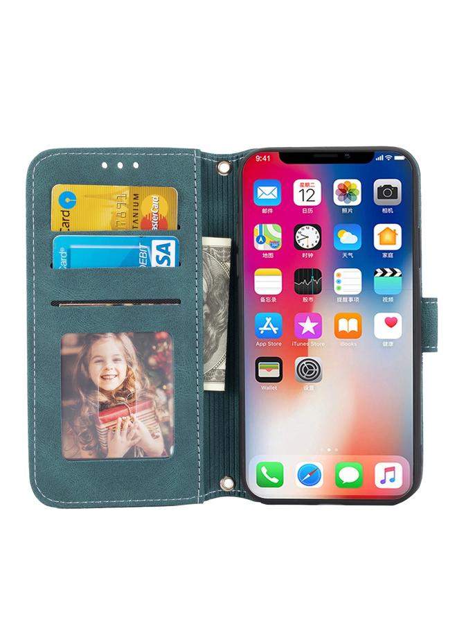 S-TOP Case For iPhone XR Embossed Striped Magnetic Buckle PU + TPU Horizontal Flip Leather Case with Holder & Card Slot & Wallet & Photo Frame & Sling - Image 4