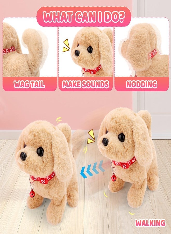 deAO Dog Toys for Kids Girls Boys, Interactive Electronic Puppy Stuffed Dog with Stroller Grooming Care Accessories Toys, Puppy Pet Care Pretend Play Set for 3+ Years Old Toddler Girls Birthday Gifts - Image 3