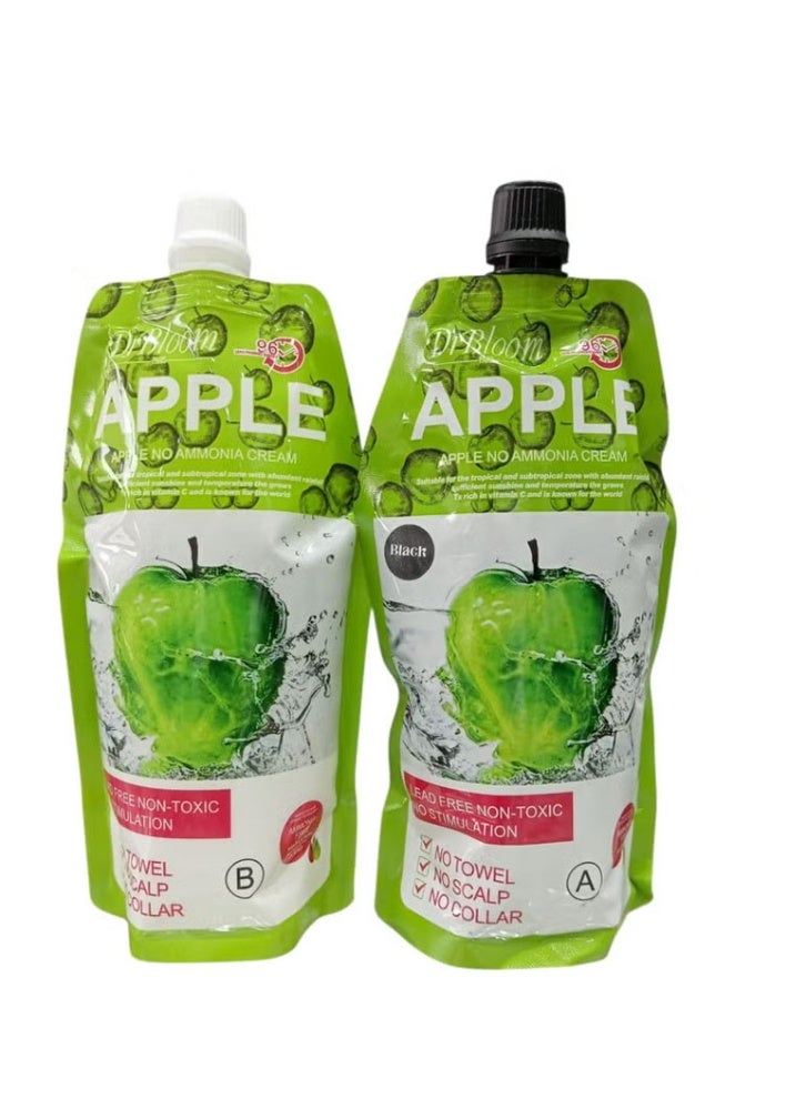 دكتور يلوم  كريم أسود بنكهة التفاح بدون أمونيا ٥٠٠ × ٥٠٠ مل - Image 1
