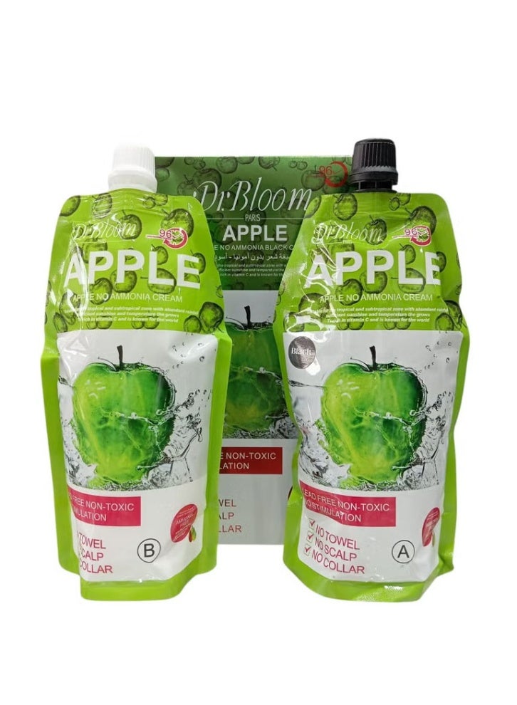 دكتور يلوم  كريم أسود بنكهة التفاح بدون أمونيا ٥٠٠ × ٥٠٠ مل - Image 3