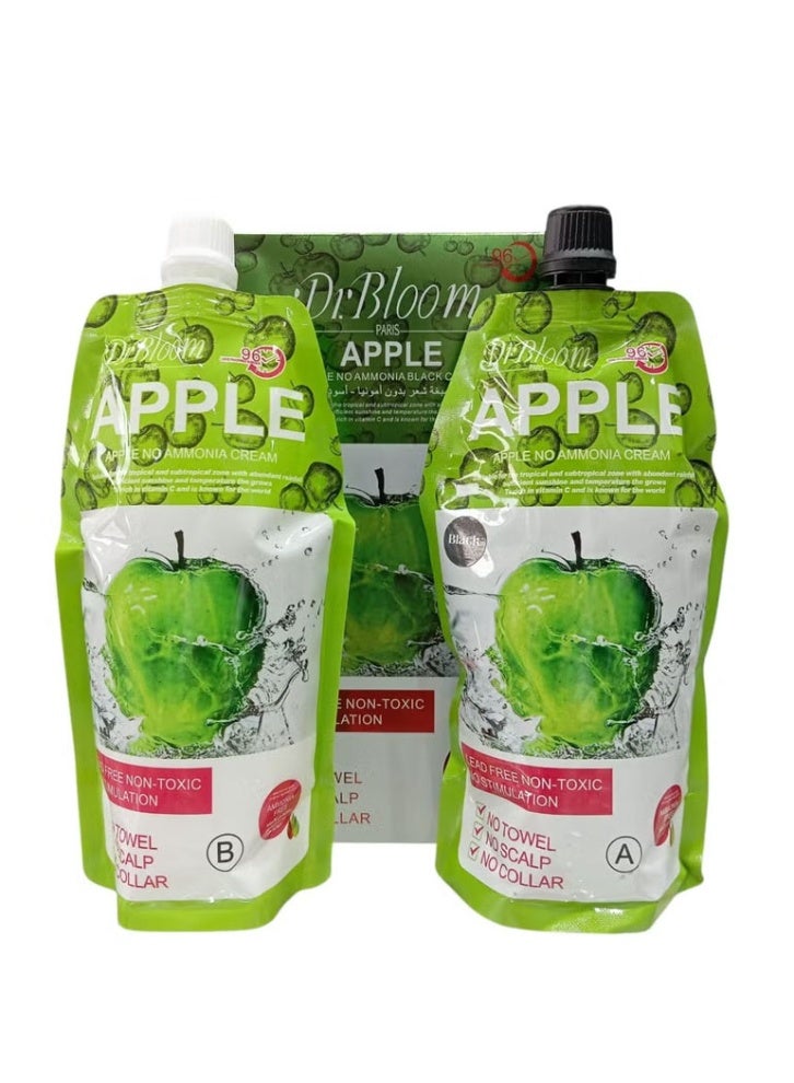 دكتور يلوم  كريم أسود بنكهة التفاح بدون أمونيا ٥٠٠ × ٥٠٠ مل - Image 2