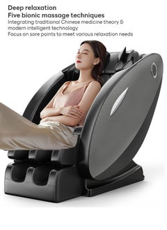 Glanfen （5 Years Warranty）Massage Chair, Full Body Zero Gravity Massage Chair with Advanced Air Bag Massages,Back Heating, Bluetooth Speaker, Adjustable Intensity and Safety Features（Comes with remote control） (Black)  - Image 2