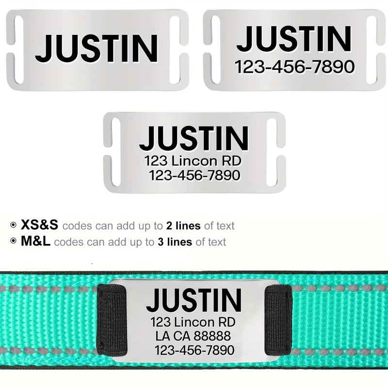 Custom Black Personalized Dog Nylon Collar With Id Pendant Tag For Outdoor Pet Accessories And Gift Xs Size - Image 3
