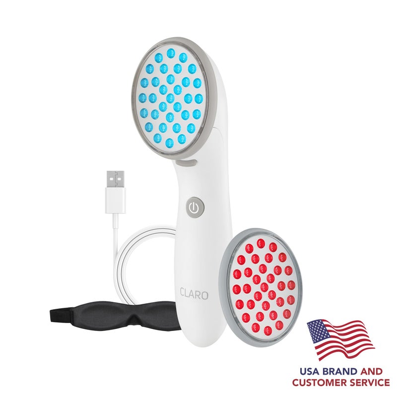 Spa Sciences CLARO Clinically Proven Blue & Red LED Acne Treatment Light Therapy System-FDA Cleared-Rechargeable- Professional Home Acne Healing/Clearing Treatment - Image 2