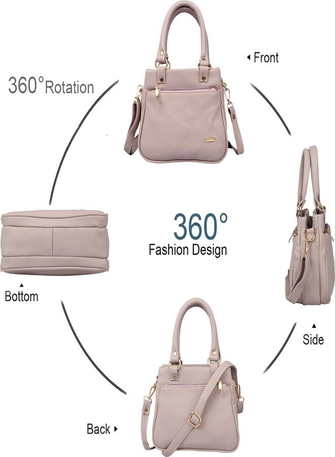 WORLD STAR PU Shoulder Bag for Womens | Light Pink - Image 2