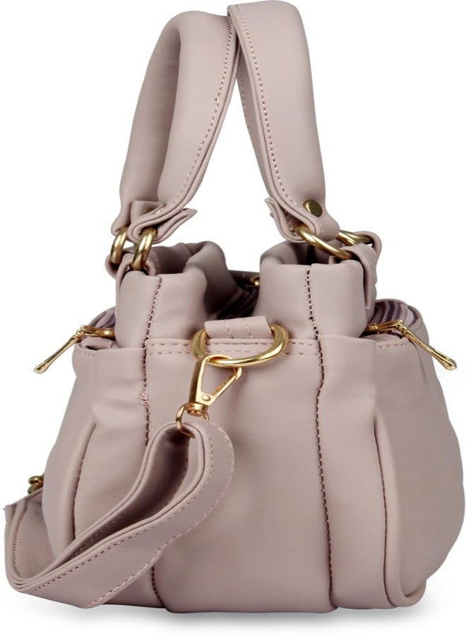 WORLD STAR PU Shoulder Bag for Womens | Light Pink - Image 1