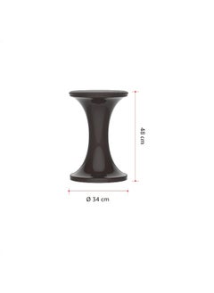 Cosmoplast Plastic Round Stool (Dark Brown)  - Image 5