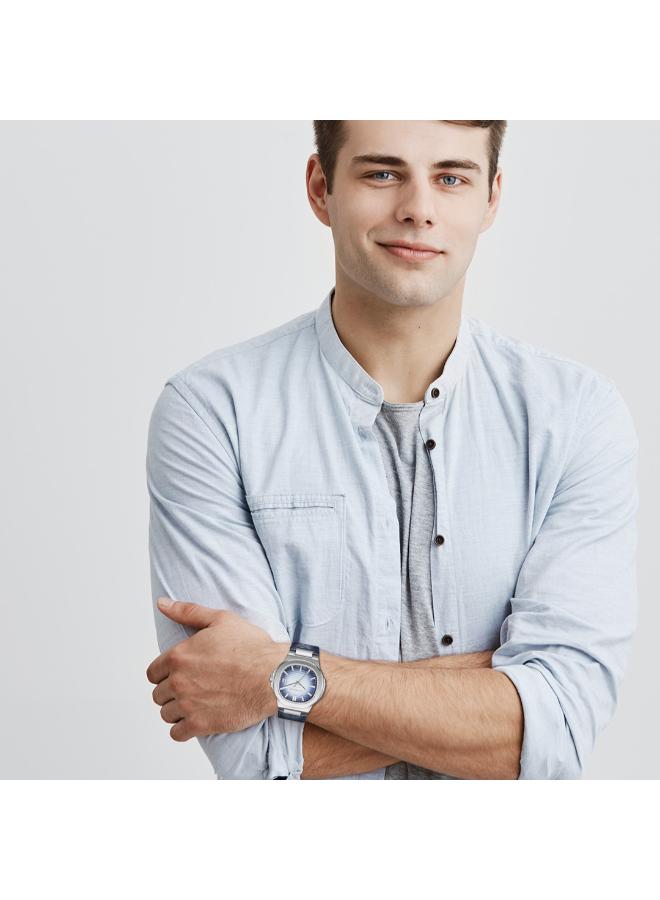 لي كوبر ساعة لي كوبر للرجال بعقارب وسوار جلد أزرق داكن - Image 3