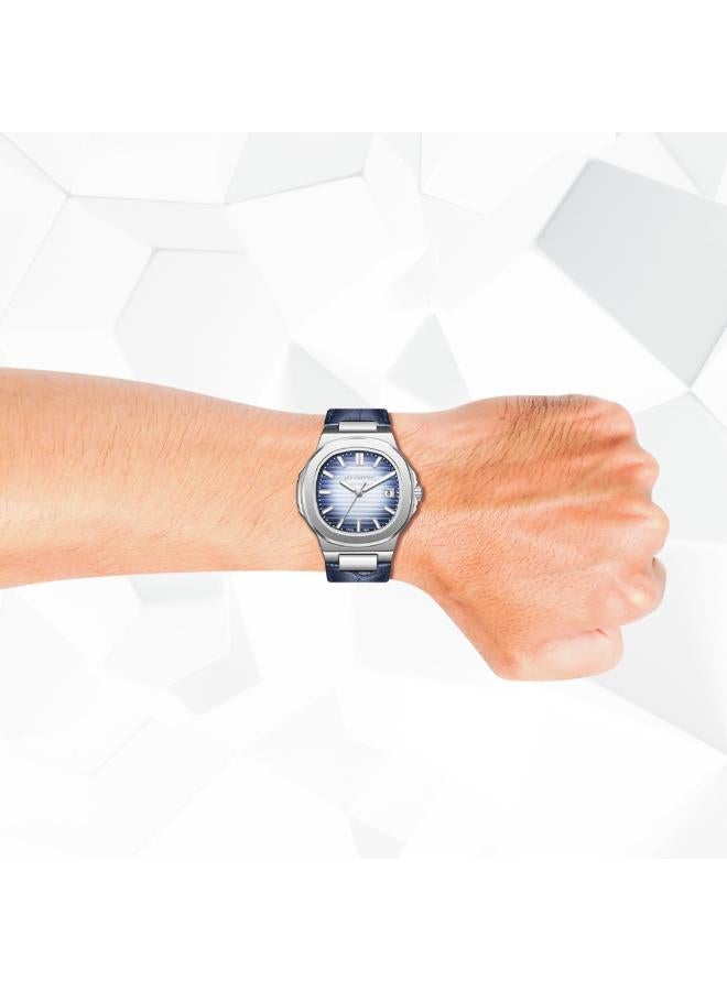 لي كوبر ساعة لي كوبر للرجال بعقارب وسوار جلد أزرق داكن - Image 4