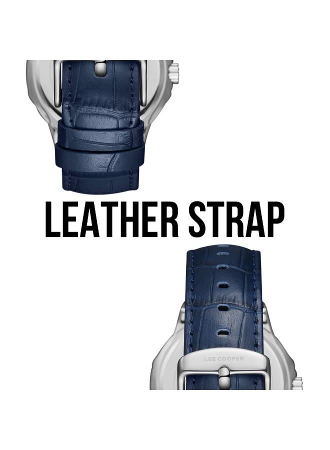 لي كوبر ساعة لي كوبر للرجال بعقارب وسوار جلد أزرق داكن - Image 2