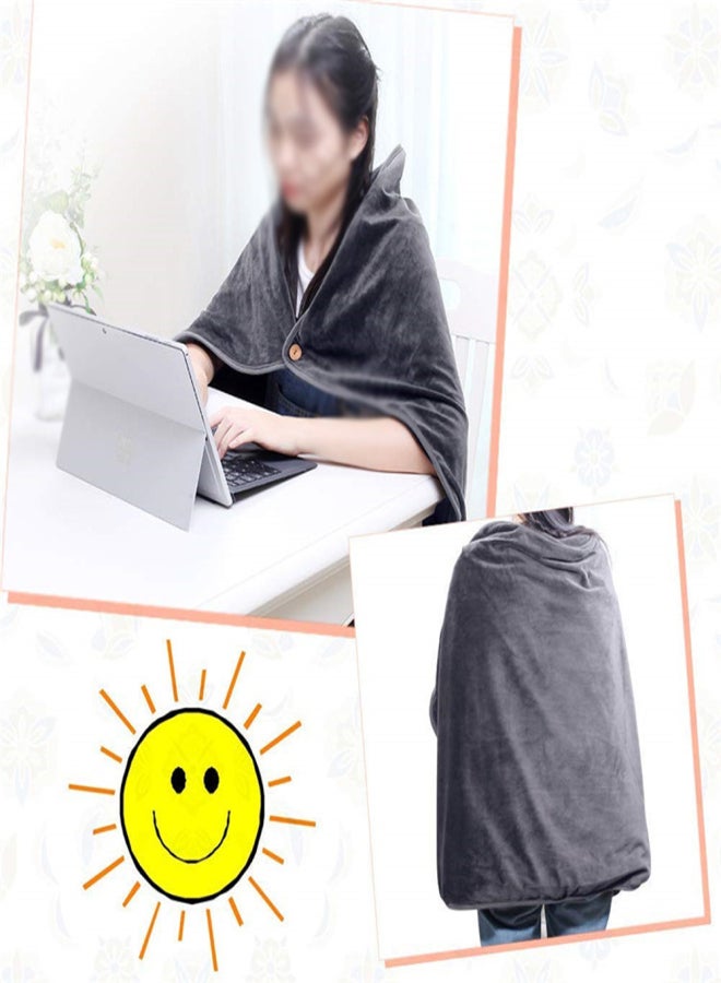 USB Electric Heating Shawl Detachable Washable Blanket Winter Knees Body Warmer Home Office Heated Blanket - Image 2