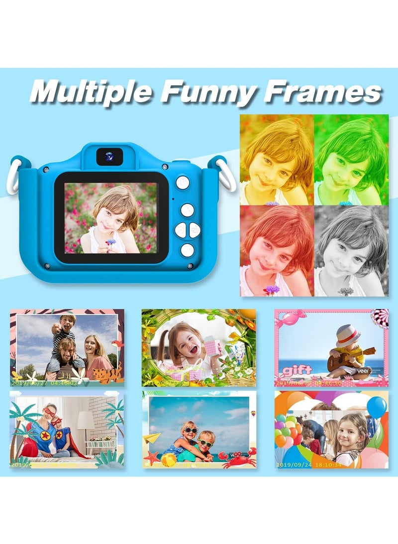 TIGER Kids Camera Toys for 3-8 Year Old Boys & Girls – Digital Video Camcorder with Cute Cartoon Soft Silicone Cover – HD Photography, Fun Filters & Games – Best Christmas & Birthday Gift for Kids – 32GB SD Card Included - Image 2