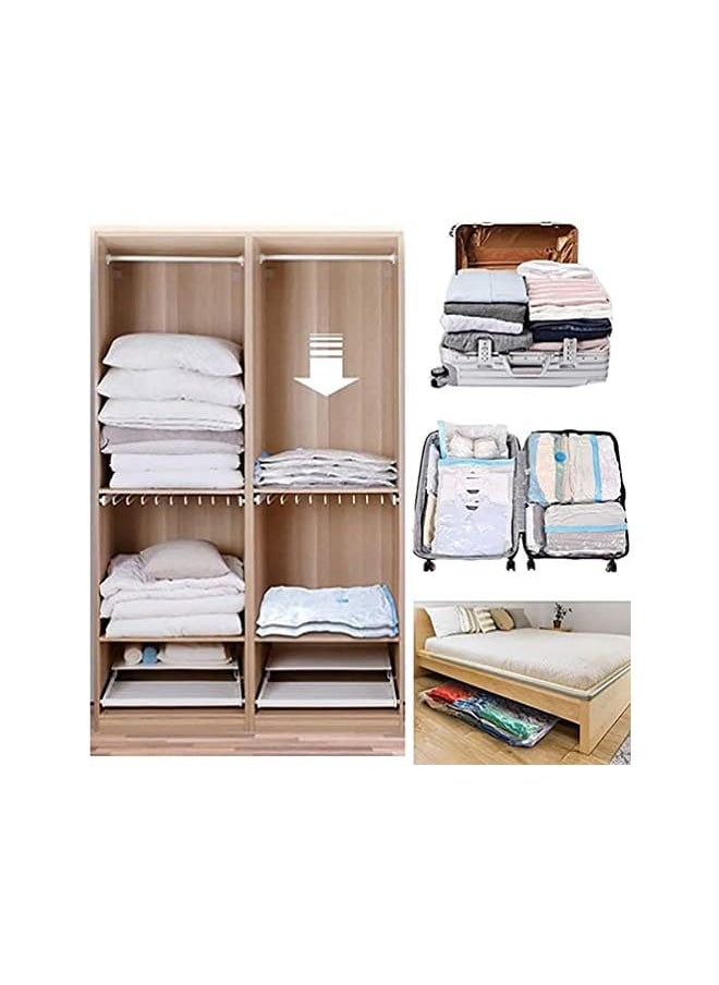 SKY-TOUCH - Vacuum Storage Bags Large 6 Pack With Suction Pump 70 X 100 Cm Reusable Compression Bags Space Saver Vacuum Bag For Packingclothes Bedding Travel - Image 1