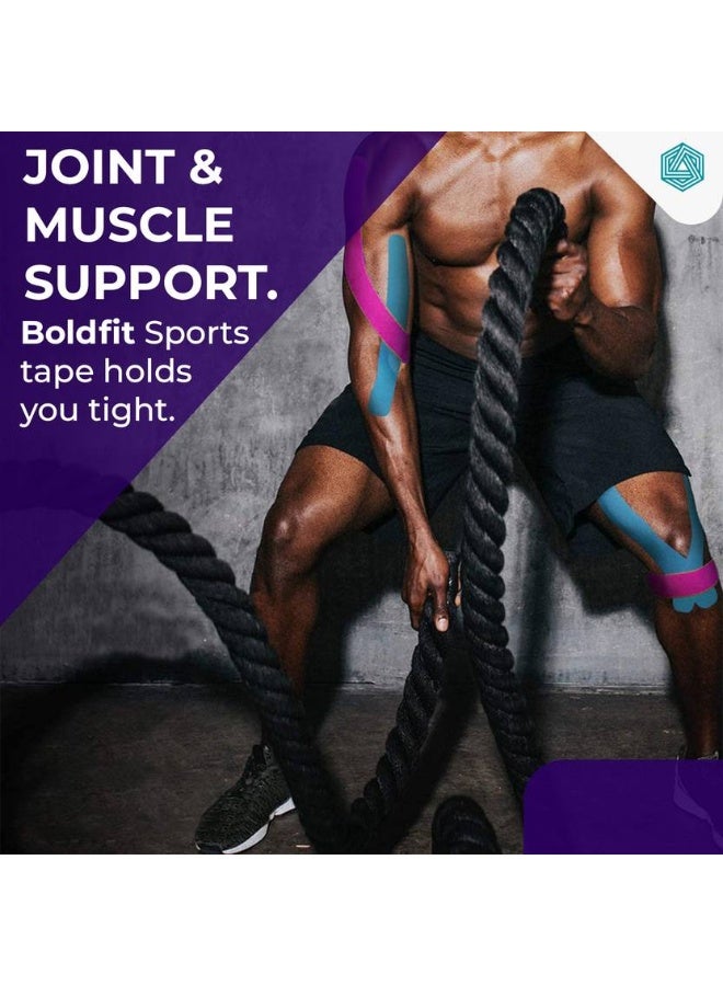 BOLDFIT BOLDFIT Kinesiology Tape Knee support Shoulder Muscle Tape Sports Injury Tape Pain Tape Kinesiology Tape  (Orange)  - Image 5