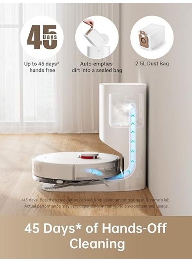 dreame D10 Plus Robot Vacuum and Mop with Self-Emptying Base for 45 Days of Cleaning, Robotic Vacuum with 4000 Pa Suction and LiDAR Navigation,  Wi-Fi Connected - Image 2
