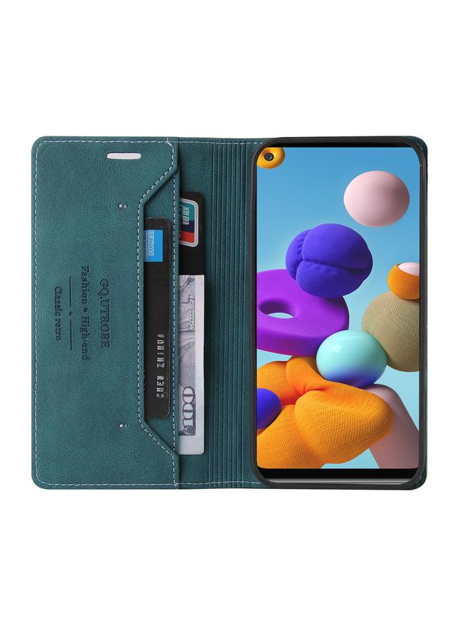 S-TOP Case For Samsung Galaxy A21s Skin Feel Anti-theft Brush Horizontal Flip Leather Case with Holder & Card Slots & Wallet - Image 5