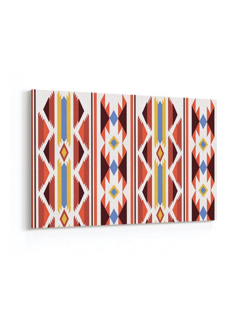 LOWHA Framed Canvas Wall Art Stretched Over Wooden Frame, Traditional Arabian Pattern Landscape Orientatio Painting, For Home, Living Room, Office Decor - Image 5