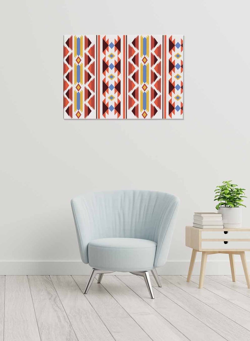 LOWHA Framed Canvas Wall Art Stretched Over Wooden Frame, Traditional Arabian Pattern Landscape Orientatio Painting, For Home, Living Room, Office Decor - Image 3