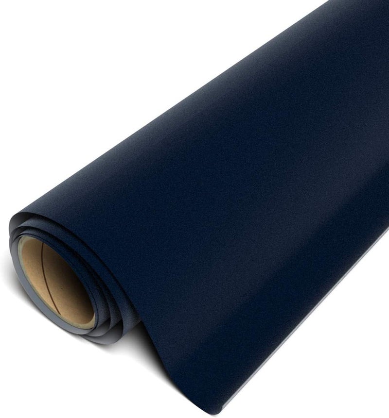 Siser StripFlock Pro HTV 12x1yd Roll Navy Blue  Textured Heat Transfer Vinyl  for use with Siser Cricut and Silhouette Cutters  CPSIA Certified - Image 1