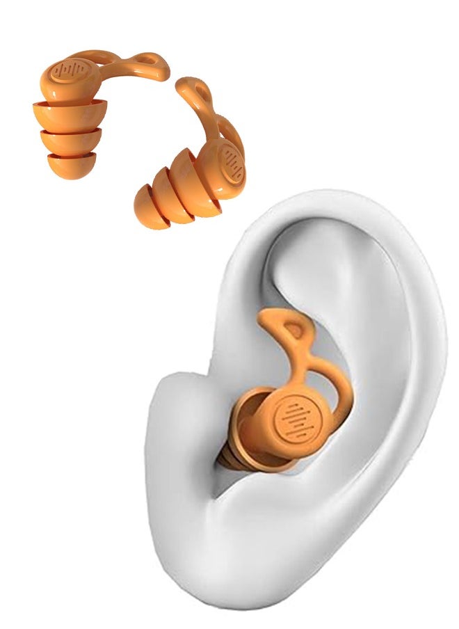 Generic 2 Ear Plugs – Ultra-Comfy Reusable Noise-Reducing Earplugs For Sleep Deep Focus swimming  Travel  Noise Sensitivity Flexible Hearing Protection  Customizable Fit  24dB (SNR) Noise Reduction  - Image 1