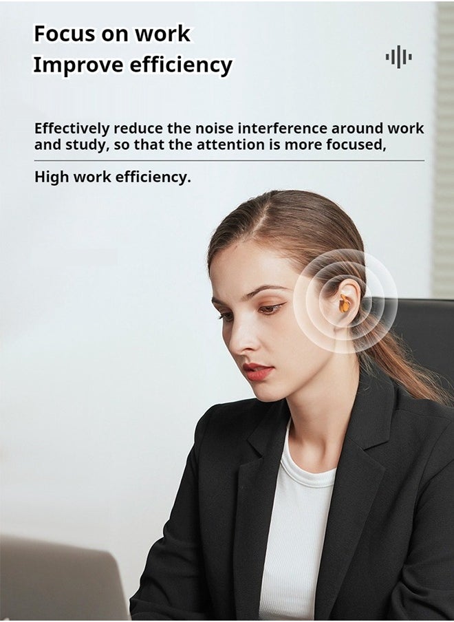 Generic 2 Ear Plugs – Ultra-Comfy Reusable Noise-Reducing Earplugs For Sleep Deep Focus swimming  Travel  Noise Sensitivity Flexible Hearing Protection  Customizable Fit  24dB (SNR) Noise Reduction  - Image 5